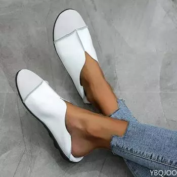 Мода 2024 года. Кожаные туфли. Мокасины. Мокасины. Мягкие балетки. Повседневная женская обувь для вождения. Удобная круглая обувь. Осень. 36 чёрный