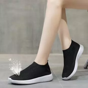 Мода 2024 года. Кроссовки на платформе с дышащей сеткой для женщин. Мягкая подошва. Повседневная обувь унисекс. Суперлегкая, удобная, спортивная обувь для пар. 35 чёрный
