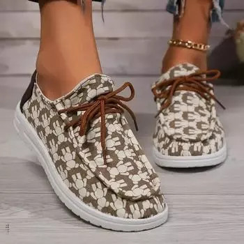 Мода 2024 года, легкие туфли для женщин, женские туфли на плоской подошве со шнуровкой, повседневные туфли на плоской подошве для отдыха, женские туфли с круглым носком и мягкой подошвой, большие размеры, женская обувь 36 хаки