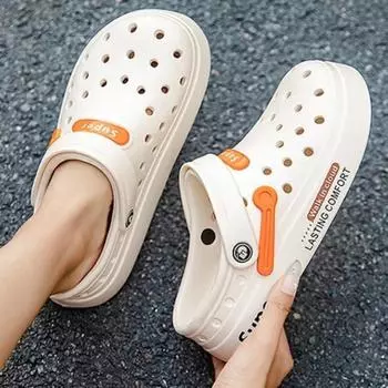 Мода 2024 года, летние мужские и женские модные тапочки, подходящие по цвету пары, универсальные мягкие сандалии для отдыха на пляже, повседневная обувь 36-37 чёрный