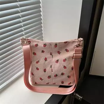 Мода 2024 года, лето, новая красивая персонализированная сумка большой вместимости, сумка через плечо, студенческая сумка большой вместимости для женщин чёрный