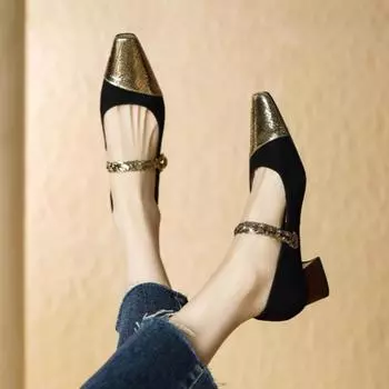 Мода 2024 года, лето, новая мода, женская, простая, цветная, легкая, удобная, на низком каблуке, женская, для улицы, повседневная, вечерняя, женская обувь 35 чёрный