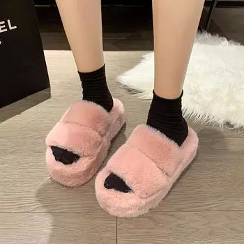 мода 2024 года мода новые повседневные домашние повседневные женские плюшевые хлопковые швабры 35 бежевый