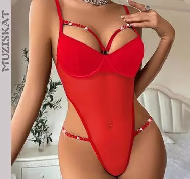 мода 2024 года мода скелет эротическое белье сложное ремесло прозрачная сетка сексуальный без талии халтер комбинезон женский Onlyfans L