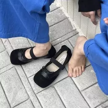 Мода 2024 года, модная женская обувь на резинке, женские балетки, осенние туфли с квадратным носком, галстук-бабочка, подошва Solft, повседневная, удобная, офисная женская обувь 35 светло-коричневого