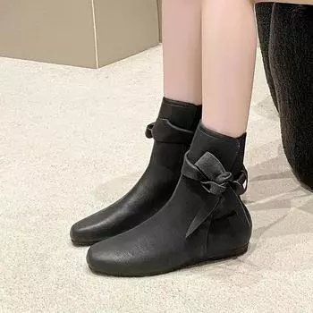 Мода 2024 года. Модные и универсальные однотонные женские ботинки. Ботинки на шнуровке. Универсальные зимние женские ботинки. Zapatos De Mujer. 35 белый