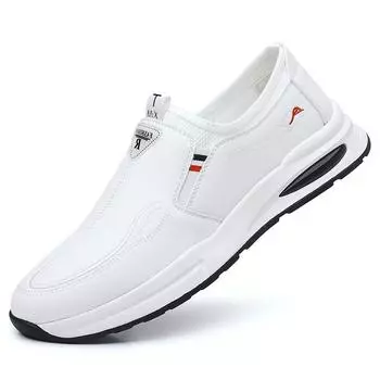 Мода 2024 года, модные мужские лоферы на толстой подошве в британском стиле, весна-осень, новые дизайнерские повседневные мужские кроссовки из мягкой кожи без застежек 38