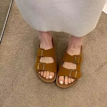 Мода 2024 года, модные сандалии, женские сандалии на плоской подошве, римские сандалии, пляжные туфли с застежкой-молнией, женские летние новые туфли на плоской подошве для женщин Sandalen 35 коричневый