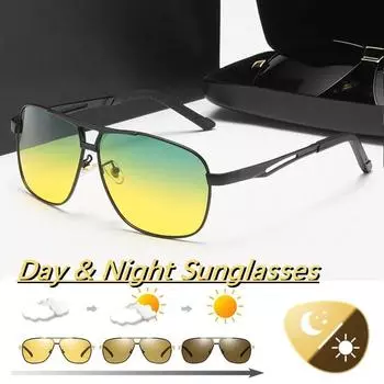 Мода 2024 года, модные солнцезащитные очки ночного видения, унисекс, для активного отдыха, днем и ночью, UV400, поляризованные очки, мужские, для вождения, фотохромные солнцезащитные очки AS PICTURE