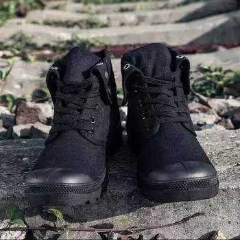 Мода 2024 года, модные высокие кроссовки, парусиновая обувь, мужская повседневная обувь, плоская женская корзина, кроссовки на шнуровке, размер 39-45, теннисные туфли для мужчин 39 чёрный