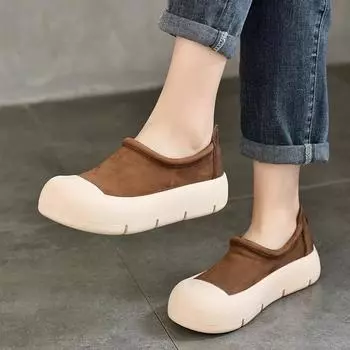 мода 2024 года, модные женские туфли на плоской платформе, весенние повседневные мокасины с круглым носком и молнией сзади 35 зелёный