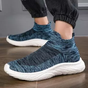 Мода 2024 года Мужская обувь Новая мода Дышащая спортивная обувь Мужская уличная обувь с низким верхом Износостойкая амортизирующая обувь для бега 35