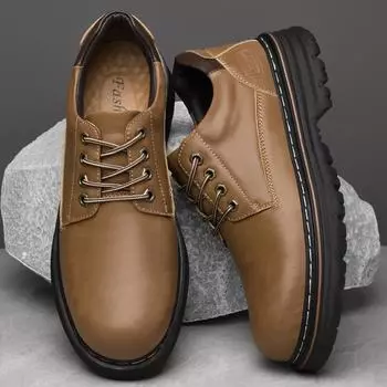 Мода 2024 года, мужская повседневная обувь из натуральной кожи, деловые туфли для отдыха на природе, деловые туфли класса люкс, деловые туфли для свадьбы, оксфорды 38 чёрный