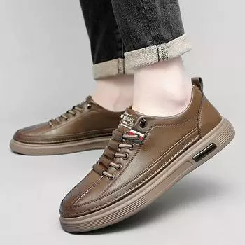 Мода 2024 года Мужская повседневная обувь Универсальные кроссовки Молодежная подростковая вулканизированная обувь Четырехсезонная обувь для скейтбординга Сшитая вручную обувь для отдыха и прогулок 38 хаки