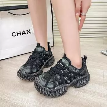 Мода 2024 года. Новая модная женская повседневная дышащая нескользящая спортивная обувь на осень и зиму 35