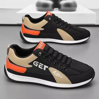 Мода 2024 года, новая мужская обувь весна/лето Forrest Gump Sports Board Shoes Running Men s Casual Thick Sole Little White Shoes 39 чёрный