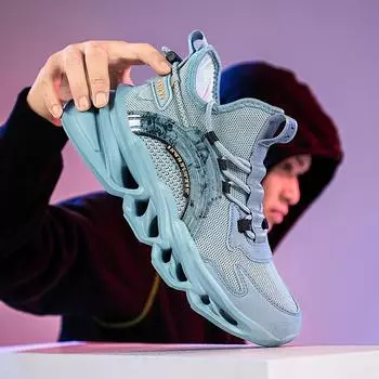 Мода 2024 года, новая обувь для мужчин, кроссовки, мужская повседневная обувь, теннисные туфли класса люкс, тренировочная обувь для бега, дышащая обувь, модные мокасины для бега 39