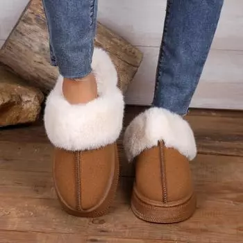 Мода 2024 года, новая пушистая женская зимняя теплая и утолщенная плюшевая домашняя мягкая хлопковая швабра 36 верблюд