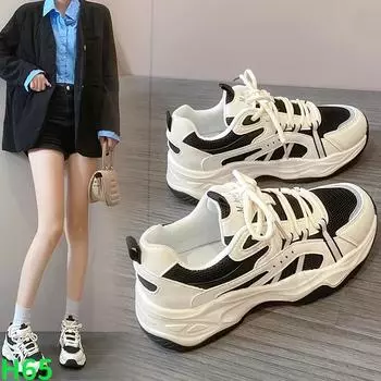 Мода 2024 года. Новая удобная женская обувь. Модная дышащая обувь для шопинга. Универсальная повседневная обувь. Высококачественные кроссовки для занятий спортом на открытом воздухе. 35 чёрный