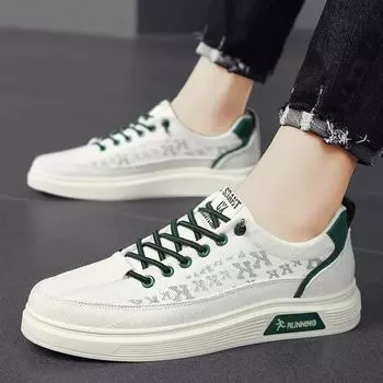 Мода 2024 года, новая весенняя мужская кожаная повседневная обувь, модные белые туфли на плоской подошве для скейтбординга, молодежные классные мокасины без застежек, роскошная обувь Zapatos 39 хаки