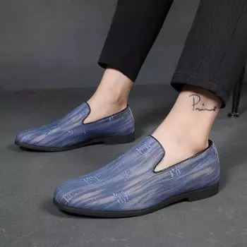 Мода 2024 года, новая весна-лето, легкая парусиновая обувь для мужчин, дышащая мужская обувь, мокасины, мягкие, удобные, уличные, плоские, ленивые туфли для мужчин 6 зелёный