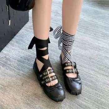 Мода 2024 года, новые дизайнерские весенние женские туфли Мэри Джейн, модные туфли с круглым носком, удобные женские туфли на плоской подошве с мягкой подошвой, женские удобные балетки 35 абрикосовый