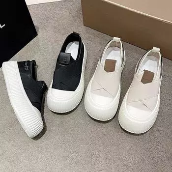 Мода 2024 года, новые дышащие и универсальные повседневные маленькие белые туфли, модные удобные кроссовки на толстой подошве для бега на открытом воздухе 35 бежевый