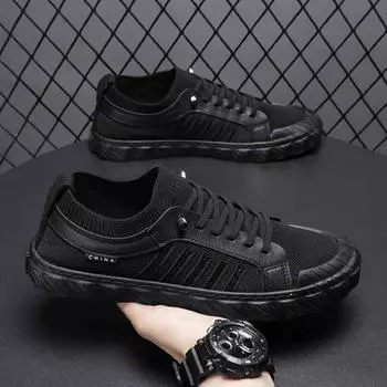 Мода 2024 года. Новые дышащие тканевые туфли для мужчин. Кроссовки. Легкие модные повседневные туфли. Мужская обувь из плетеной сетки. Универсальные вулканизированные туфли. 39 хаки