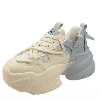 Мода 2024 года, новые дышащие вулканизированные туфли, женские повседневные кроссовки на платформе, 6 см, толстая подошва, низкие кроссовки, женская повседневная обувь 35 серый