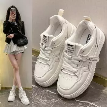 Мода 2024 года, новые кроссовки для скейтборда на платформе для женщин из микрофибры, летняя женская спортивная обувь, повседневные нескользящие кроссовки для активного отдыха 35 чёрный