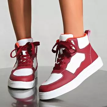 Мода 2024 года. Новые кроссовки для женщин. Кроссовки на толстой подошве. Модные кроссовки в стиле пэчворк со шнуровкой. Парные туфли. Спортивные дышащие мокасины для студентов. 36 чёрный