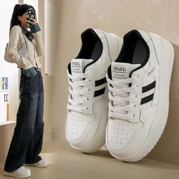 Мода 2024 года Новые кроссовки на платформе для женщин Лето Осень Спортивная мода Повседневная обувь класса люкс Женская весна Осень Zapatos De Mujer 35 чёрный