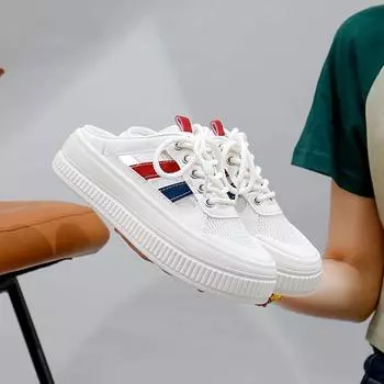 Мода 2024 года, новые летние модные женские туфли с головкой, белые туфли с полой сеткой, удобные дышащие повседневные туфли 37