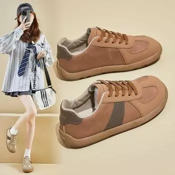 Мода 2024 года, новые летние туфли, повседневные туфли на плоской подошве в стиле ретро, кроссовки, женские кроссовки, модные и универсальные кроссовки 35 серый