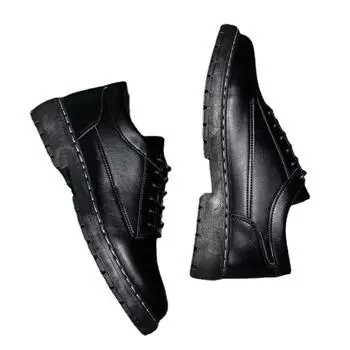 Мода 2024 года, новые мужские кожаные туфли, повседневные, удобные, черные, формальные, оксфорды для мужчин, легкие, офисные туфли 38