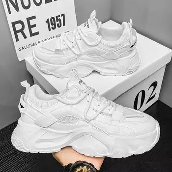 Мода 2024 года, новые мужские кроссовки, дышащая сетка, повседневная обувь, теннисные тренировочные туфли на платформе для мужчин, спортивная обувь для бега Zapatillas Hombre 39