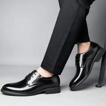 Мода 2024 года, новые мужские туфли, высококачественные кожаные деловые туфли для мужчин, большие размеры 38-48, туфли-оксфорды для мужчин, модная офисная обувь для мужчин 6