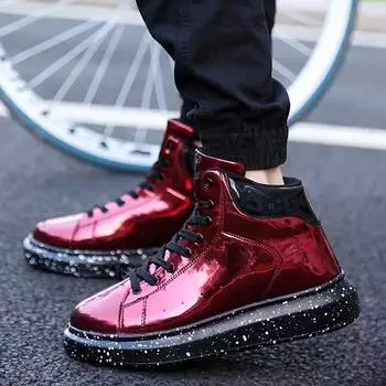 Мода 2024 года, новые серебряные кроссовки для мужчин, модная повседневная обувь из кожи, роскошные золотые дизайнерские туфли из лакированной кожи для женщин на плоской подошве, весенний тренд 36