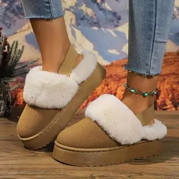 Мода 2024 года, новые теплые ботинки, женские зимние туфли на плоской подошве, короткие плюшевые меховые ботильоны, повседневная обувь, спортивные замшевые ботинки для мотоциклистов 36 белый