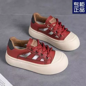 Мода 2024 года, новые толстые полые дышащие модные универсальные маленькие белые туфли, женские летние винтажные сандалии Baotou 35 лавандовый