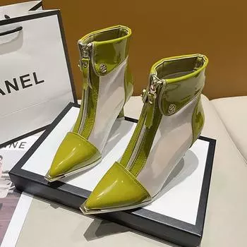 Мода 2024 года. Новые женские сапоги на каблуке Tiletto с острым носком. Сандалии в ретро-британском стиле. Женская сетчатая дышащая обувь для женщин. Сандалии на каблуках. 38 белый