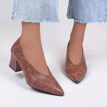 Мода 2024 года Новые женские туфли из лакированной кожи с острым V-образным вырезом на высоком каблуке Весенние туфли на платформе в стиле ретро 34