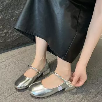 Мода 2024 года, новые женские туфли из мягкой кожи, модные женские балетки на плоской подошве, квадратный носок, новый стиль, ретро, красные, 35-40 35 бежевый