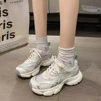 Мода 2024 года, новые женские туфли, нескользящие женские туфли из вулканизированной стали, модные кроссовки с круглым носком, женские классические кроссовки на платформе для отдыха на природе 37 чёрный