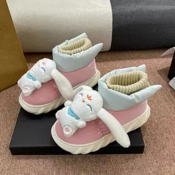 Мода 2024 года, новые зимние хлопковые ботинки для женщин, пуховые водонепроницаемые зимние сапоги из хлопка, женские толстые теплые плюшевые ботильоны для женщин 36 розовый