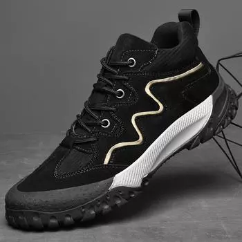 Мода 2024 года, новые зимние мужские ботинки, тапочки, теплые мужские туфли, водонепроницаемые нескользящие плюшевые кроссовки, мужские кожаные ботинки, большие размеры 38-44 38