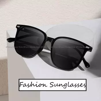 Мода 2024 года, новый стиль солнцезащитных очков для женщин и мужчин, для путешествий на открытом воздухе, солнцезащитные очки с защитой от ультрафиолета, унисекс, квадратная большая оправа, солнцезащитные очки as picture леопардовый