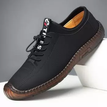 Мода 2024 года, обувь ручной работы из кожи, мужские повседневные кроссовки, обувь для вождения, кожаные лоферы, мужская обувь, горячая распродажа, мокасины, инструментальная обувь 38 чёрный