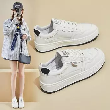 Мода 2024 года, осень, новая мода, женская спортивная обувь, модные универсальные туфли на плоской подошве, женская повседневная обувь из вулканизированной стали на толстой подошве 35