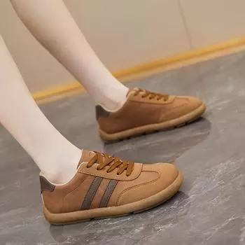 Мода 2024 года. Осенняя мода. Новые женские удобные однотонные кроссовки со шнуровкой и низким верхом. Простые дышащие кроссовки. 35 серый